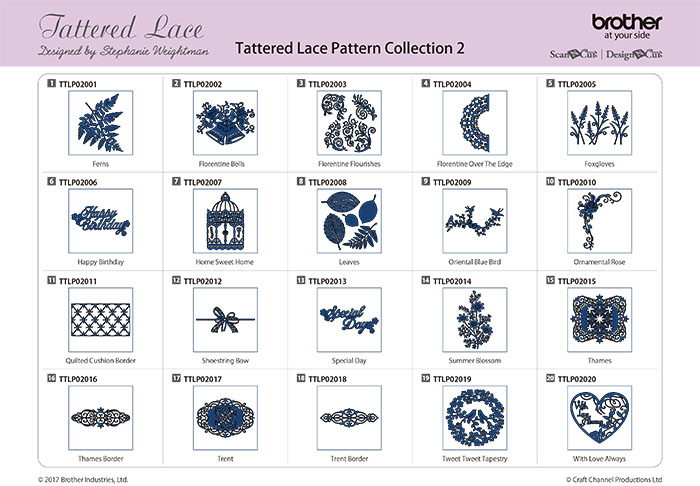Motifs dentelle ScanNCut - Collection 2