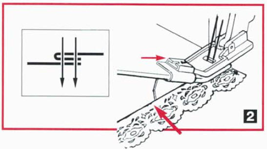 Guide pied pose dentelle, ruban application H1 etape 2 placement de la dentelle ou la bordure à droite.jpg