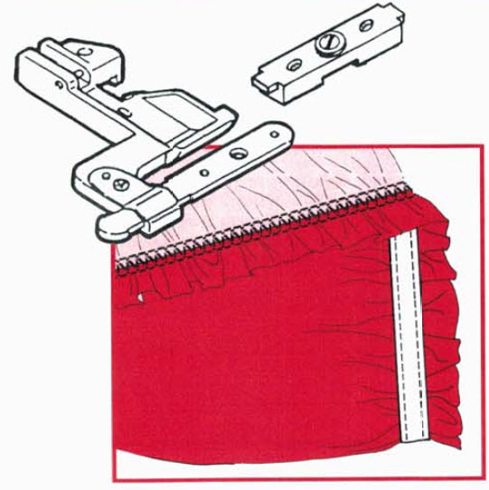 Pose élastique Janome 1200 ourlet couvert