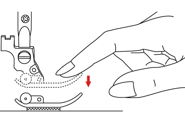 Montage du support de pied-de-biche universel pour Bernette à entraînement biface