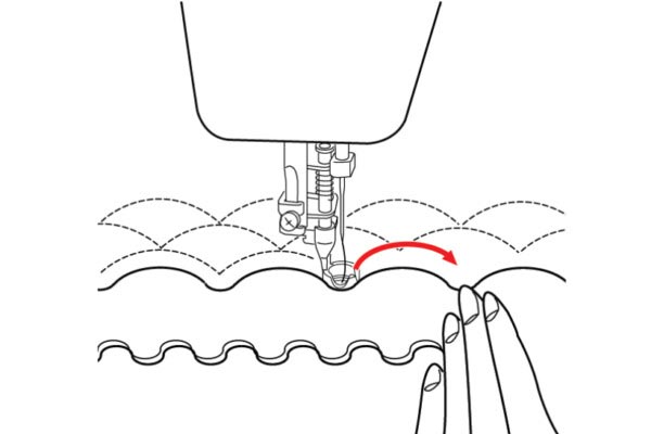 Quilter avec le pied ruler réglable Bernette Academy 05