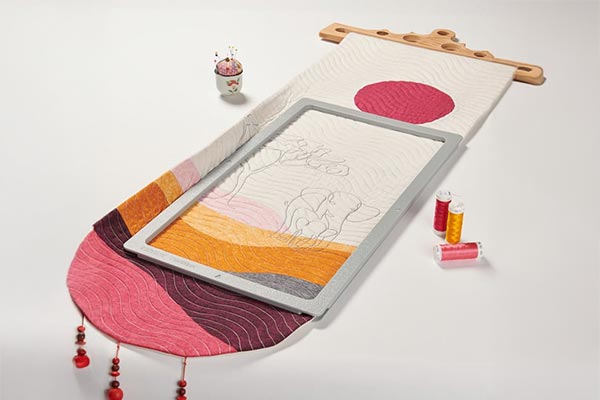 Grand cadre de broderie magnétique 210x400mm Bernina