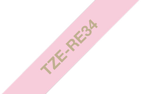 TZe-RE34 ruban d'étiquettes textile 12mm