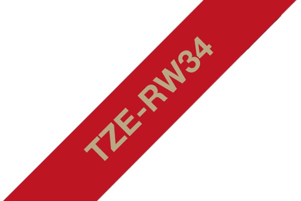TZe-RW34 ruban d'étiquettes textile 12mm