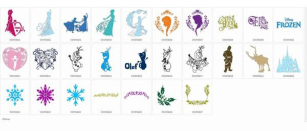 Collection 4 Motifs Reine des Neiges (c) Brother ScanNCut