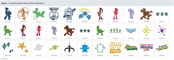 Collection 5 Motifs Toy Story (c) Brother ScanNCut