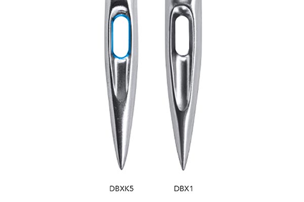 Comparaison entre les aiguilles Schmetz DBx1 et DBxK5