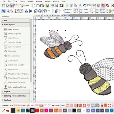 Nouveaux outils - Logiciel de broderie DesignerPlus 9 Bernina