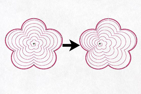 Flexibilité et mouvement des broderies du logiciel Brother Pe-Design 11