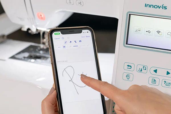 Connexion sans fil WLAN avec la Brother Innovis F540e