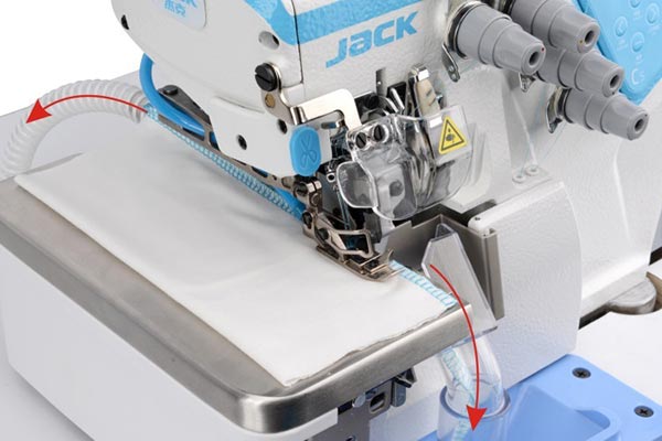Aspiration par l'avant et l'arrière - Surjeteuse industrielle JACK C5