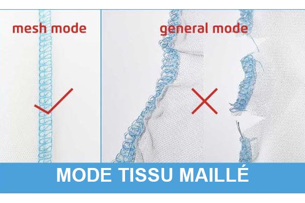 Mode tissu maillé - Surjeteuse industrielle JACK C5T