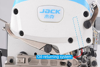 Surjeteuse Jack E4 - Système de lubrification intégré pour éviter les fuites