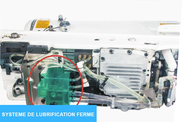 Système de lubrification fermé - Machine à coudre industrielle Jack JK-2290D