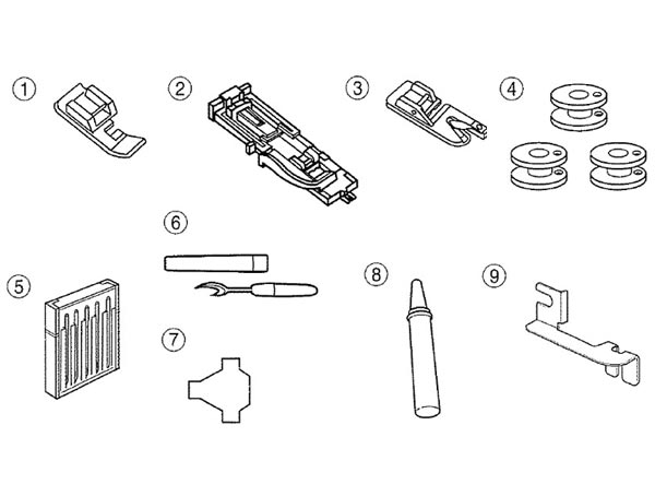 Accessoires de la machine à coudre Janome 423S