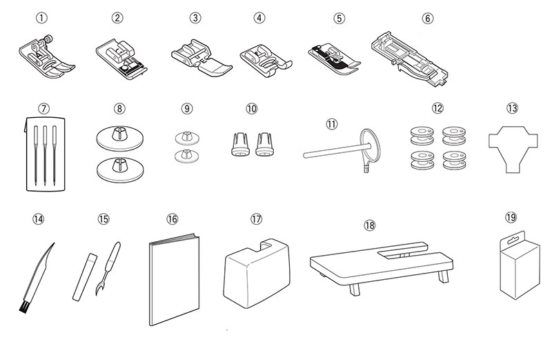 Accessoires de la machine à coudre Janome 5060QDC