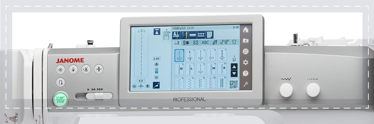 Ecran Tactile LCD Avancé - Janome Continental M7 Professional