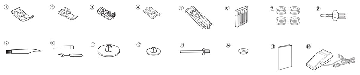 Accessoires de la machine à coudre Janome Sewist 721
