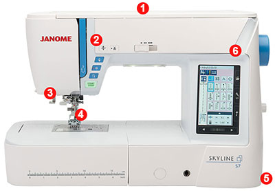 Caractéristiques de la machine à coudre Janome Skyline S7