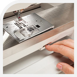 Changement rapide de la plaque à aiguille