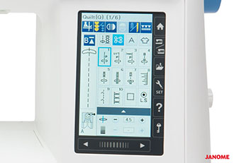 Ecran LCD couleur 5" de la Janome Skyline S9
