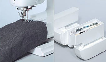 Bras libre et boîte d'accessoires de la machine à coudre Juki HZL-353ZR