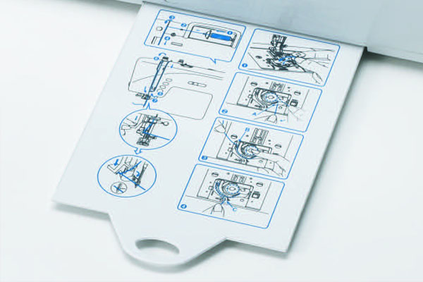 Plaque d'identification des types de points de la machine à coudre Juki HZL-60HR-B