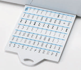 Plaque d'indication des types de points Juki HZL-70HW-B