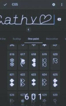 Combinaison de points et de motifs - JUKI HZL-UX8
