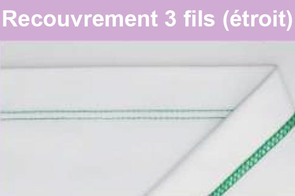 Recouvrement 3 fils (étroit) - Juki MCS-1800