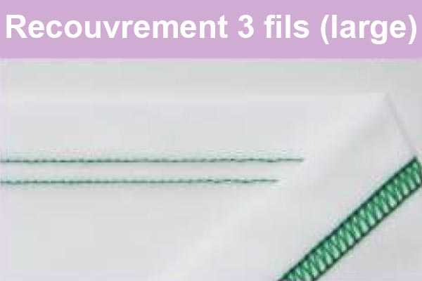 Recouvrement 3 fils (large) - Juki MCS-1800