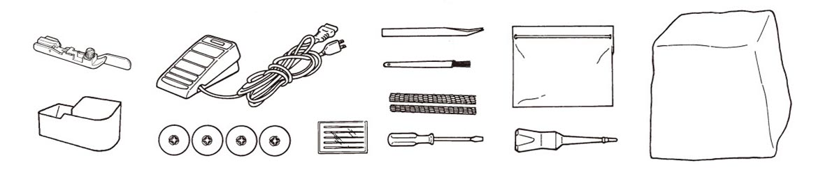 Accessoires de la surjeteuse Juki MO-214D