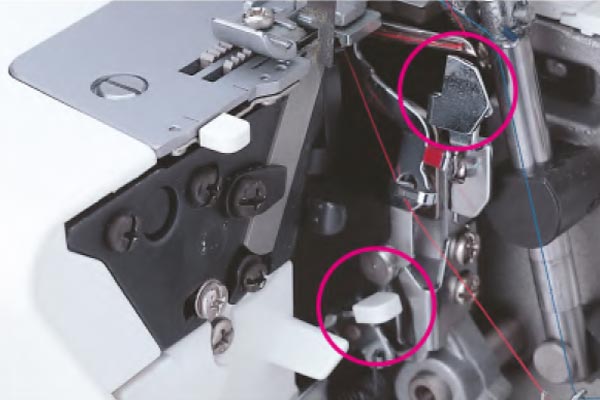 Enfilage semi-automatique - Surjeteuse Juki MO-214D