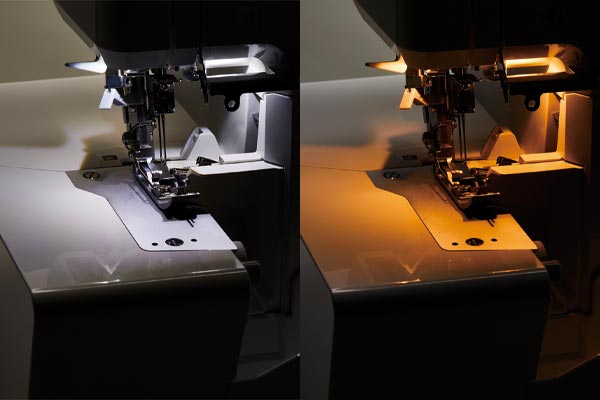 Contrôle de l'éclairage de la surjeteuse Juki MO-3500 Sumato