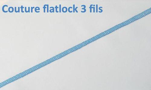 Couture flatlock 3 fils - Surjeteuse Juki MO-80CB
