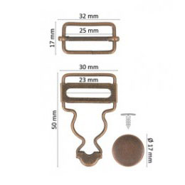 Paire de boucles argentées pour salopette