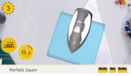 Utilisation de l'ourlet parfait Vlieseline - Etape 3