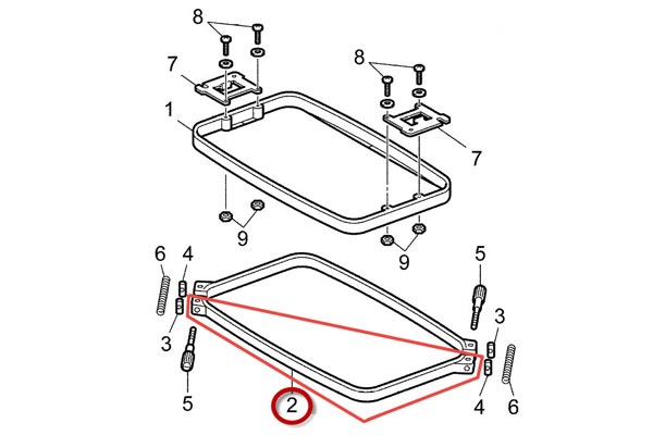 Extérieur cadre à broder 360x200mm PR BROTHER