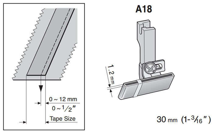 Pied pose bande réglable A18 Suisei