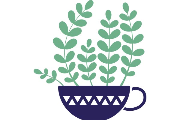 Brodeire tasse de thé - 70 ans Stecker