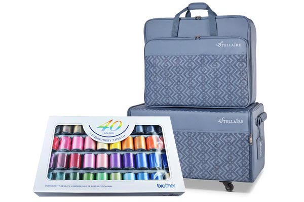 Ensemble de transport etcoffret de 40 fils Brother offerts