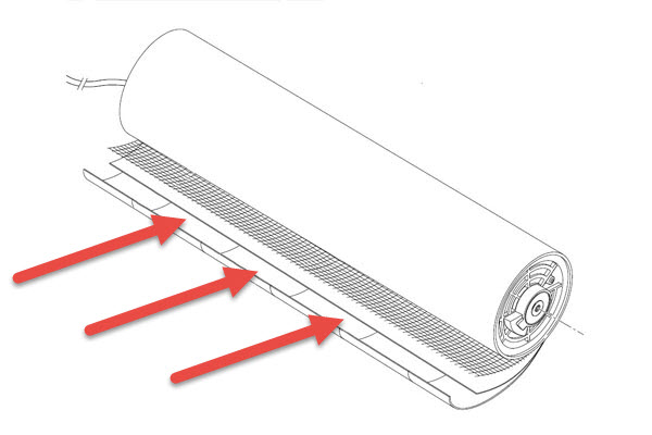 Housse - toile pour rouleau à repasser 103 cm
