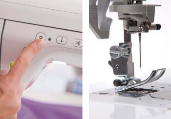 Machine à coudre Brother Innovis VQ2 - Touche de renfort et système ICAPS