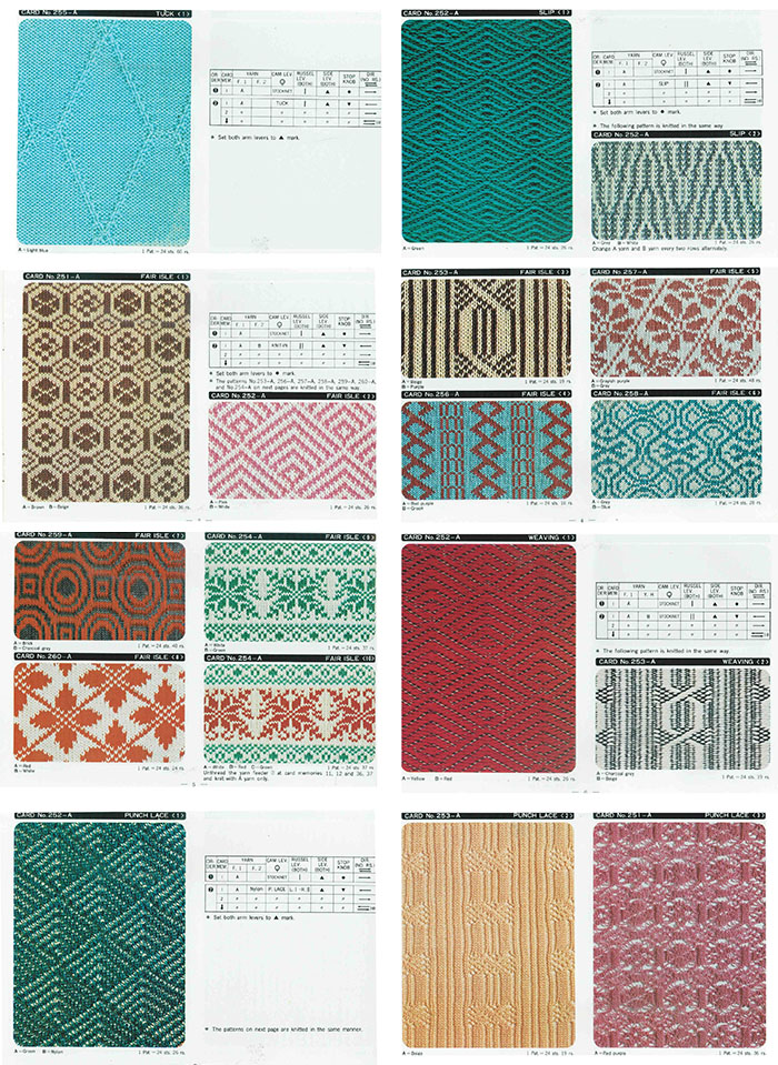 Cartes perforées n°54 "Fair Isle" pour machines à tricoter