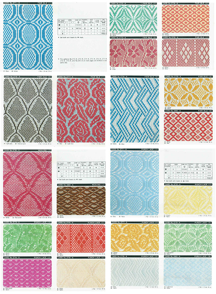 Cartes perforées pour machine à tricoter n°56 "Punch Lace"