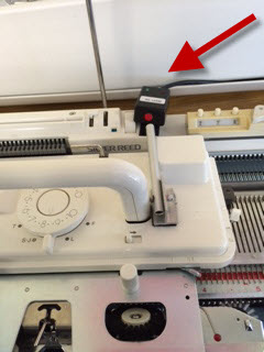 Placement du kit screen link sur la machine à tricoter
