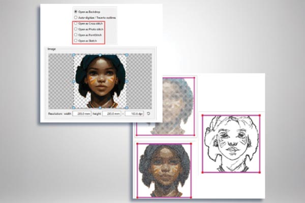Transparence pour les images PNG avec le logiciel Janome Artistic Digitizer 2