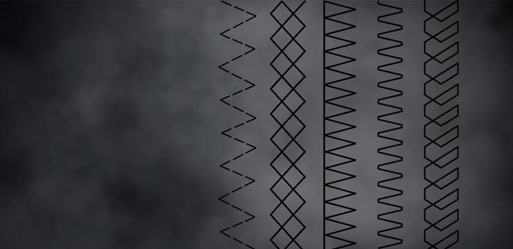 Points et lettres de la machine à coudre Bernina 435 Black Edition