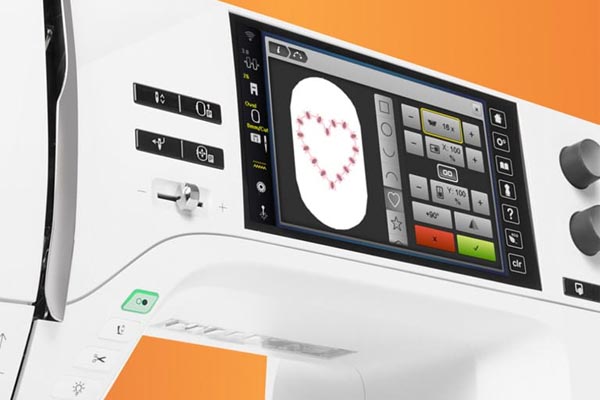 Ecran tactile couleur de la machines à broder Bernina 700 PRO