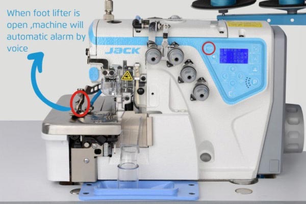 Aide vocale de la surjeteuse industrielle JACK C5